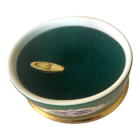 Vintage Porcelein Music Box by Lena Liu Cherished 2" tall x 4" wide - Picture 3 of 14